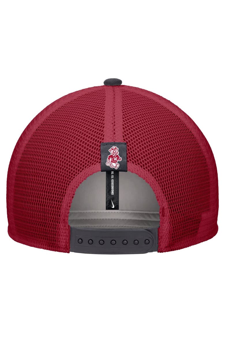 Men's Nike Gray Washington State Cougars Vintage Arch Rise Performance Trucker Adjustable Hat, Alternate, color, Gray