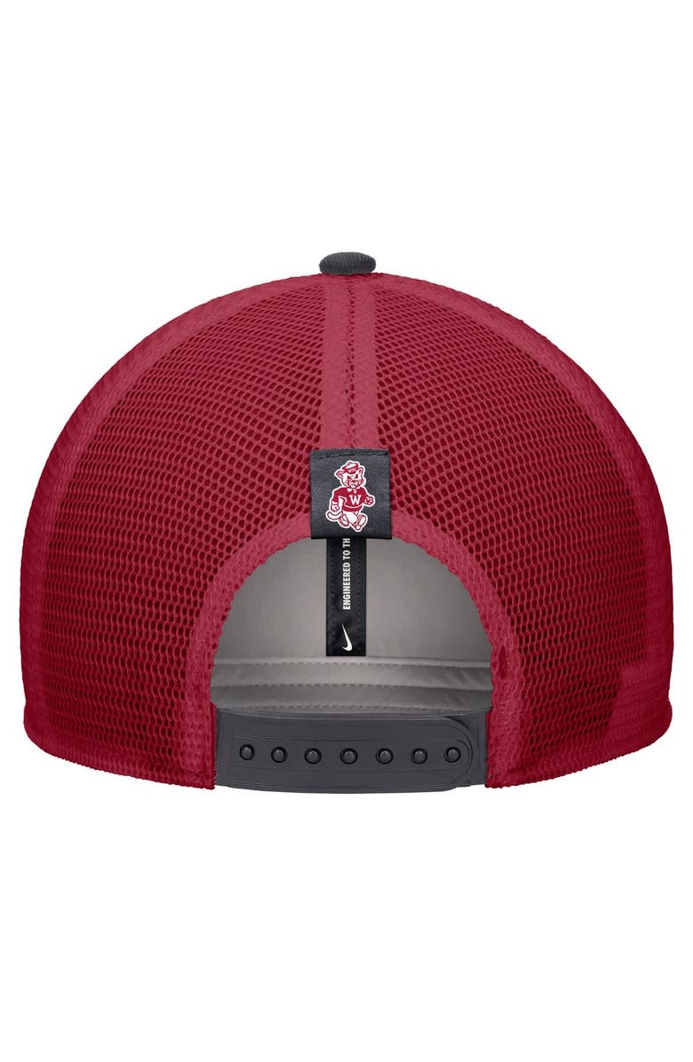 Nike Men's Nike Gray Washington State Cougars Vintage Arch Rise Performance Trucker Adjustable Hat, Alternate, color, Gray