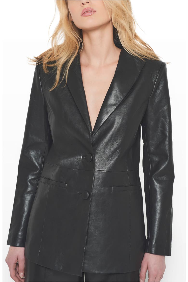 Jordan Bf Recycled Leather Blazer, Main, color, Black