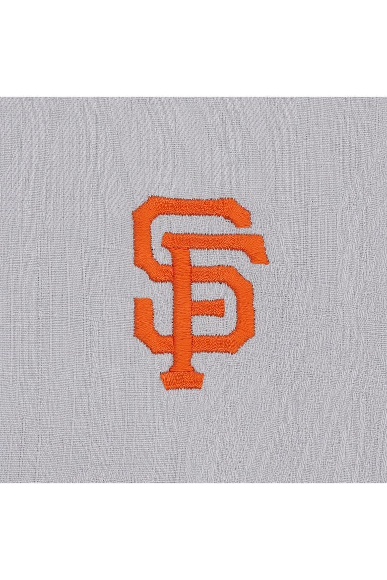 Men's Tommy Bahama Gray San Francisco Giants Hit and Run Silk Camp Button-Up Shirt, Alternate, color, Gray