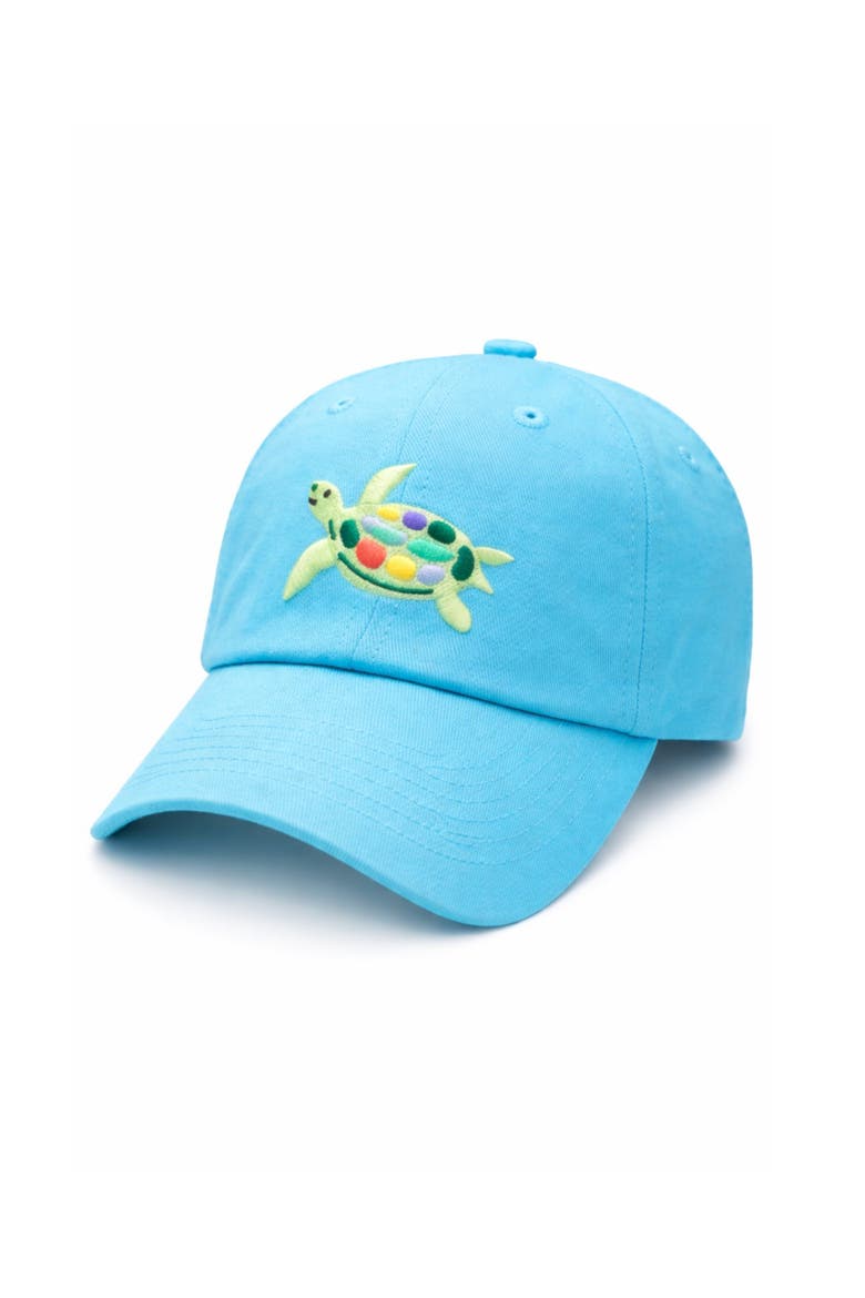 Sea Turtle Baseball Hat, Alternate, color, Aqua