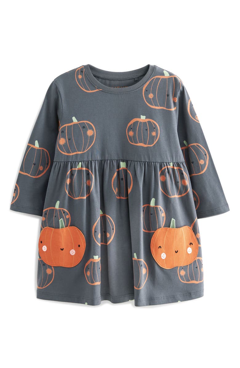 NEXT Kids' Pumpkin Pocket Dress, Main, color,