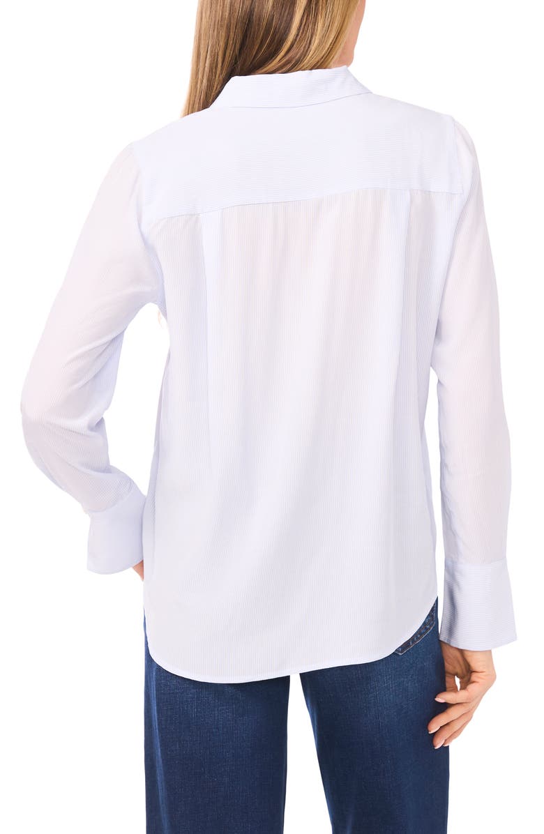 Halogen<sup>®</sup> Stripe Semi Sheer Popover Top, Alternate, color, Frozen
