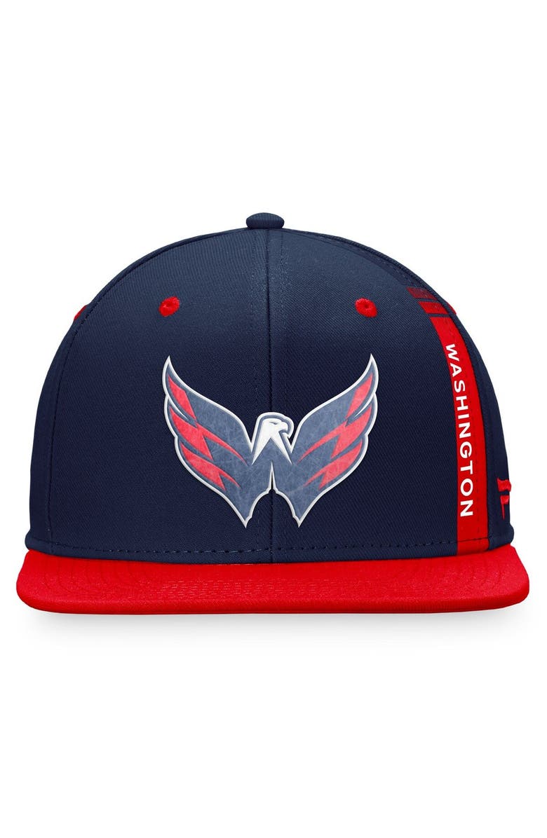 FANATICS Men's Fanatics Branded Navy/Red Washington Capitals 2022 NHL Draft Authentic Pro Snapback Hat, Alternate, color, 