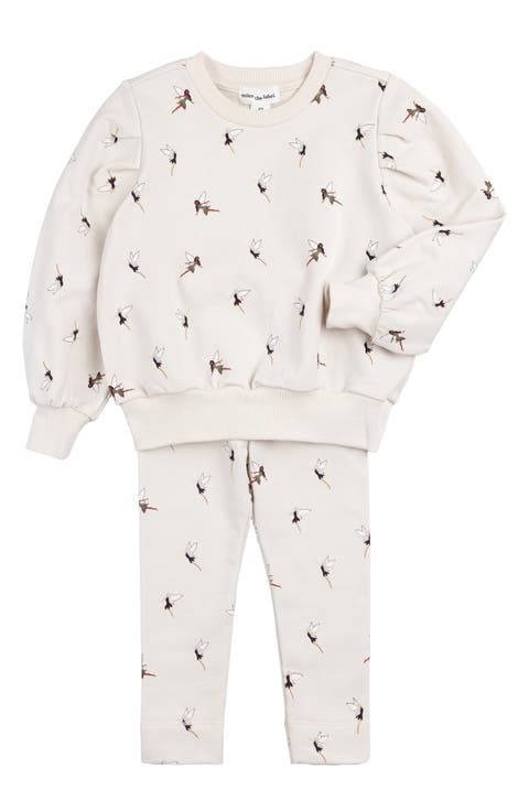 Fairy Print French Terry Sweatshirt & Leggings Set (Baby)