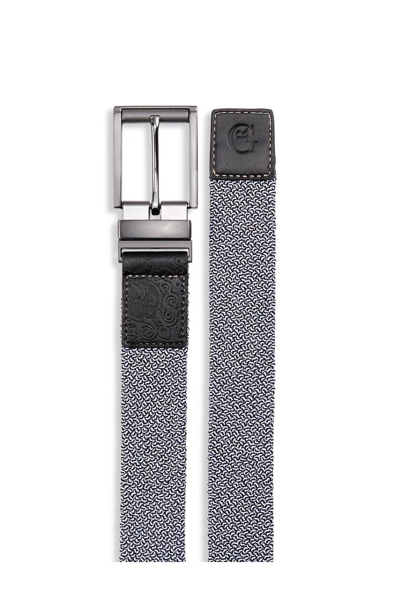 Robert Graham DXL Big & Tall  Hugo Web Belt, Alternate, color, Black