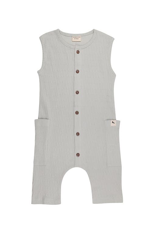 Turtledove London Kids Organic Cotton Jersey Romper In Silver