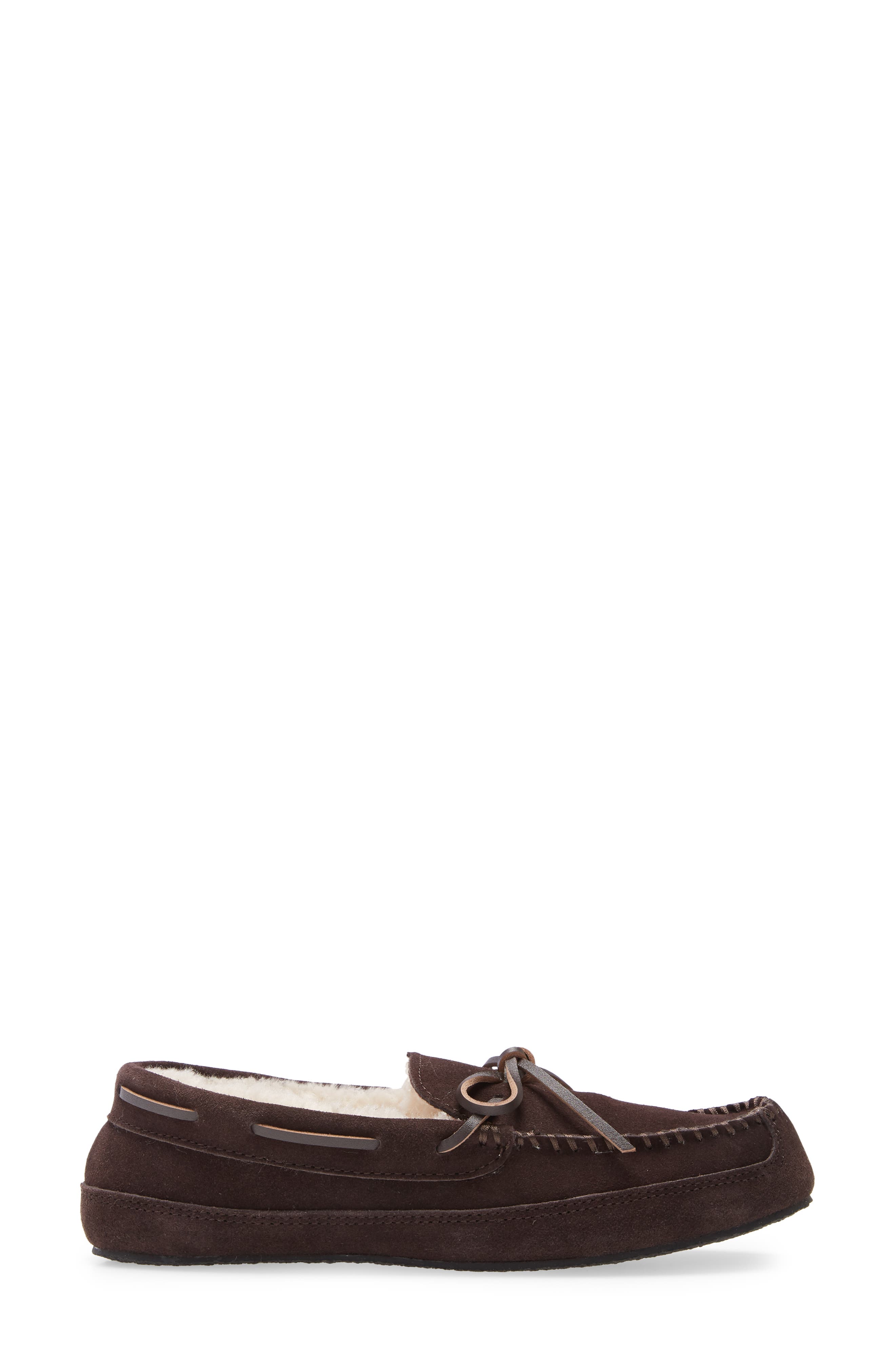 Max Moccasin Slipper, Alternate, color, CHOCOLATE SUEDE
