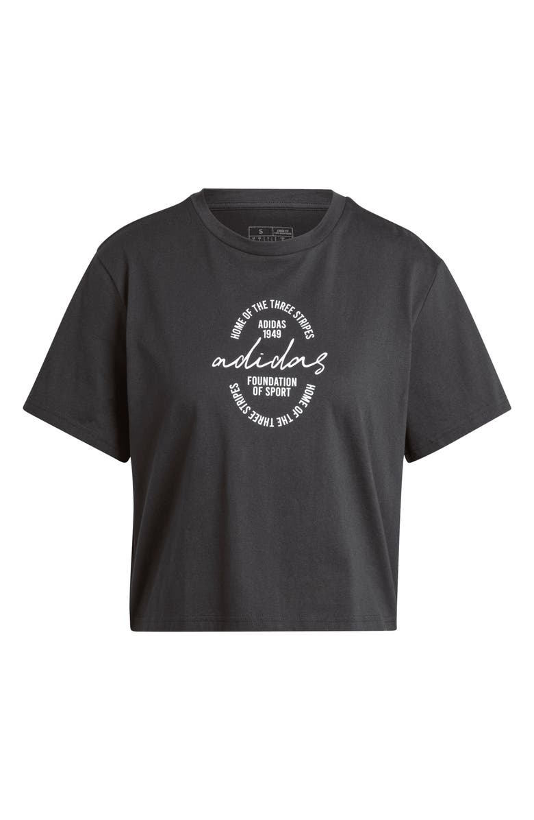 adidas Brand Love Crop Cotton Graphic T-Shirt, Alternate, color, 