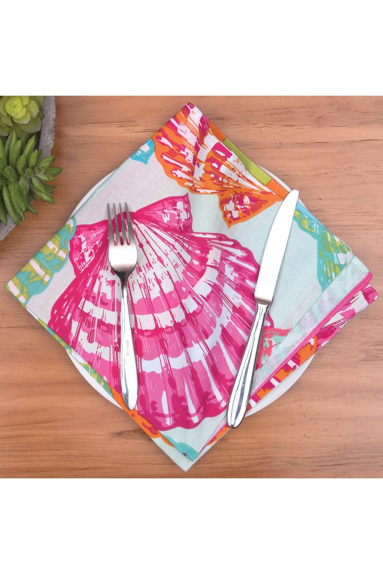 Merritt Island Napkin, Set of 6, Alternate, color, Pink