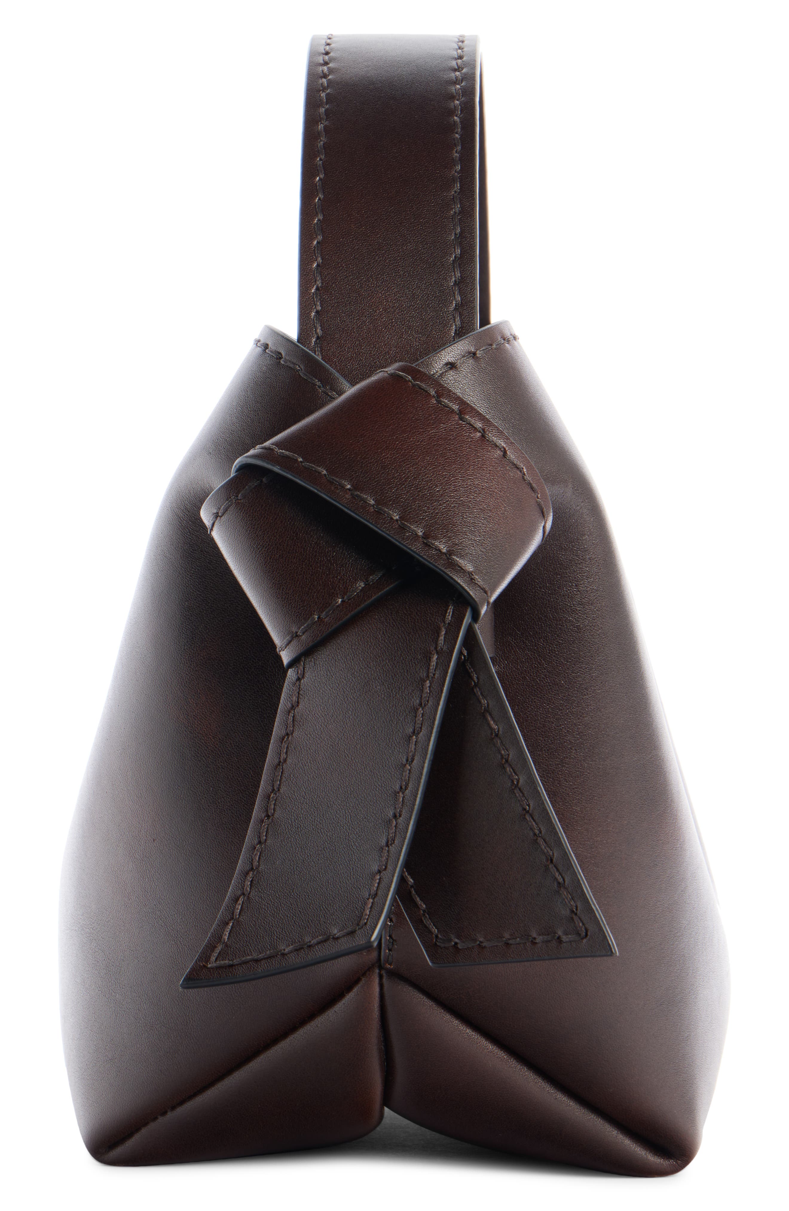 Acne Studios Mini Musubi Leather Bucket Crossbody Bag, Alternate, color, 