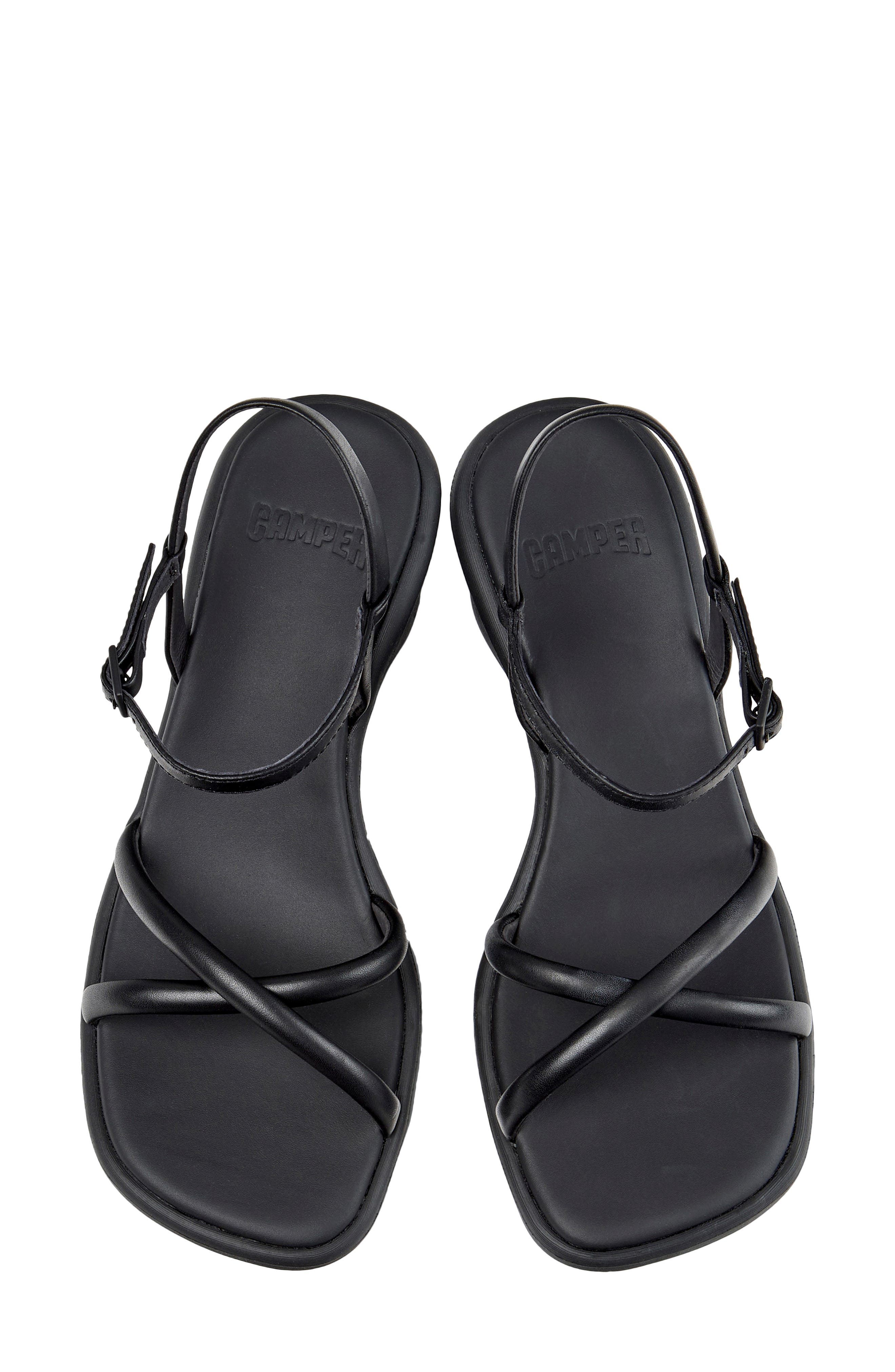 Camper Louise Wedge Sandal, Alternate, color, Black