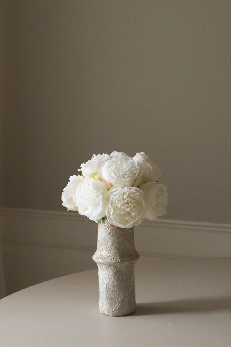 Mini Peony Bouquet, Alternate, color, White