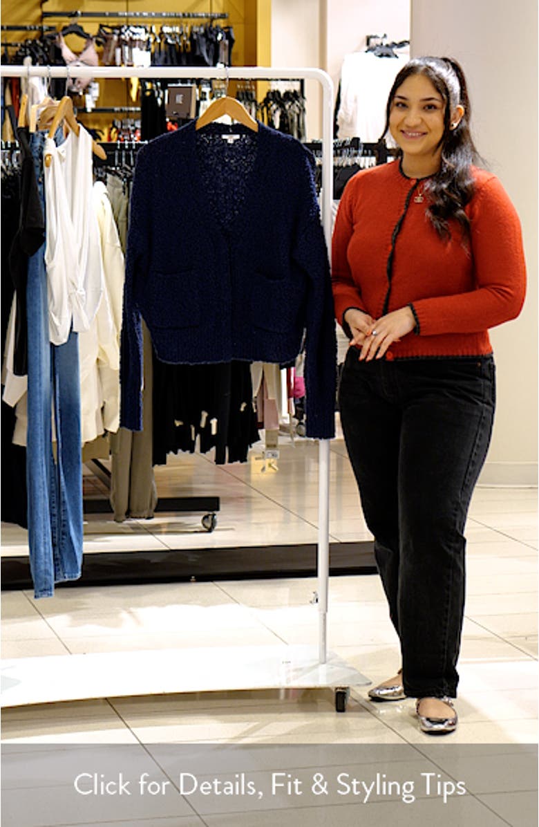 Textured Cotton Snap Front Cardigan, sales video thumbnail