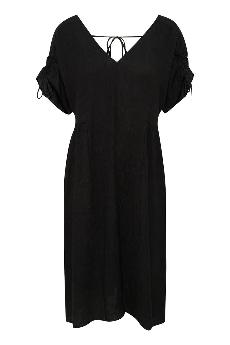 Kehlani Open Back Short Sleeve Dress, Alternate, color, Black