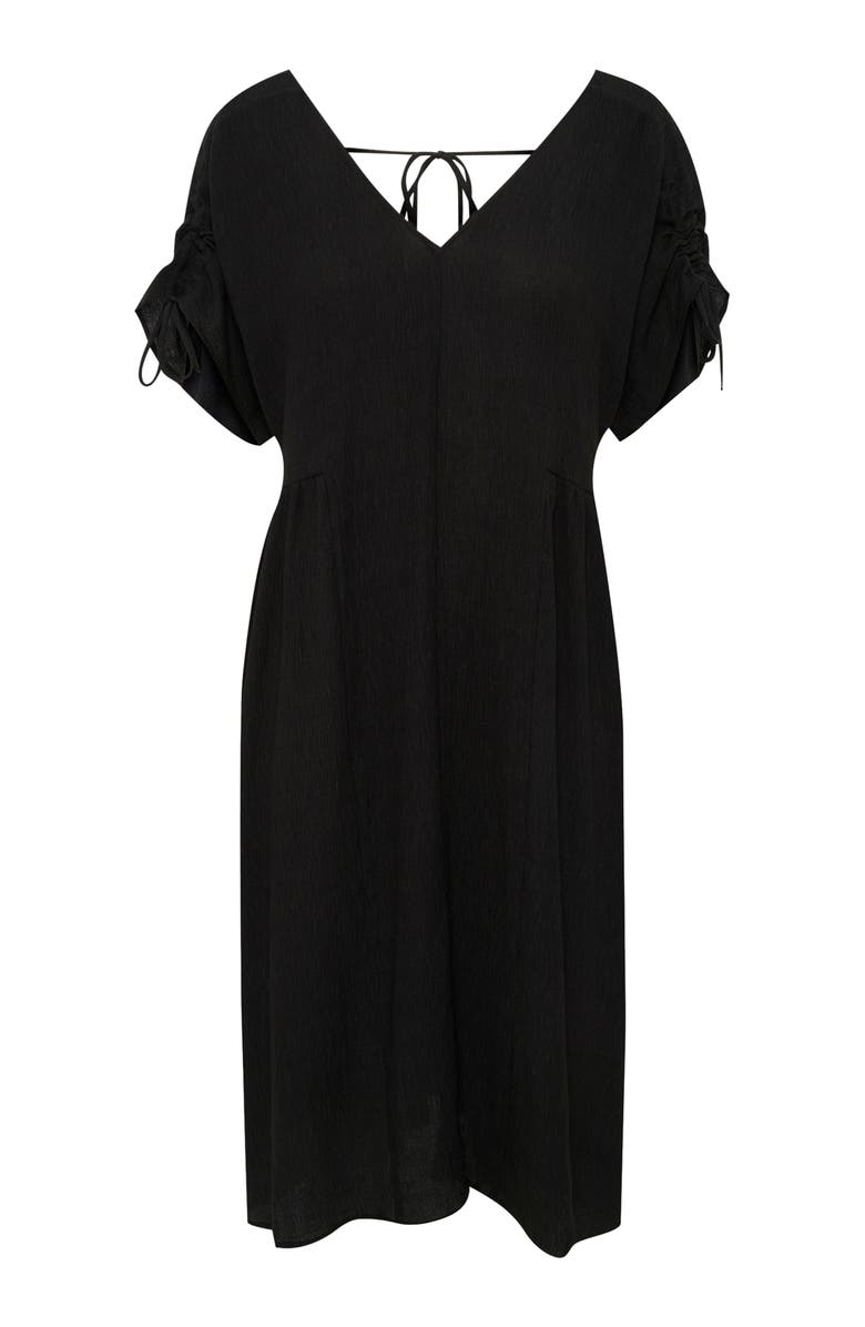 Soaked in Luxury Kehlani Open Back Short Sleeve Dress, Alternate, color, Black