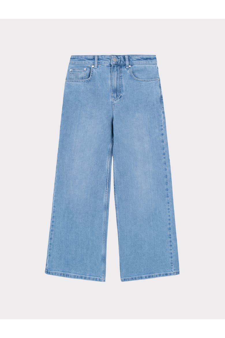 Darla Wide Leg High Waisted Jeans, Alternate, color, Light Denim