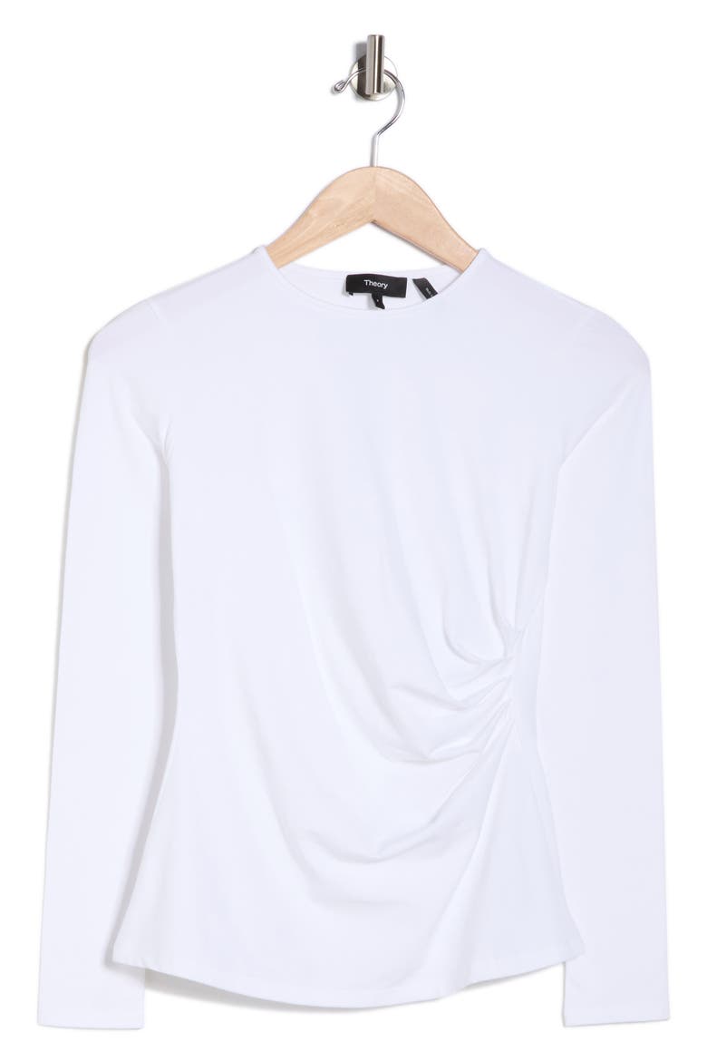 Mirinz Ruched T-Shirt, Main, color, WHITE