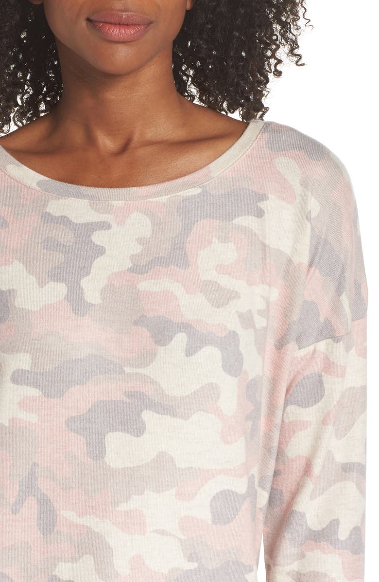 PJ Salvage Camo Pajama Top, Alternate, color, 
