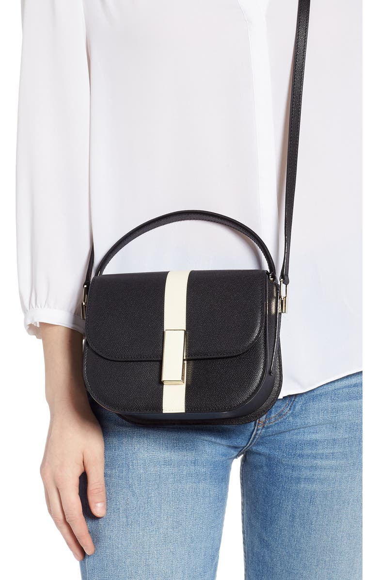 Valextra Iside Stripe Top Handle Bag, Alternate, color,