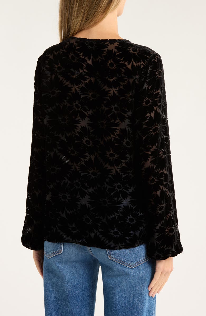 PAIGE Semah Burnout Velvet Top, Alternate, color, Black