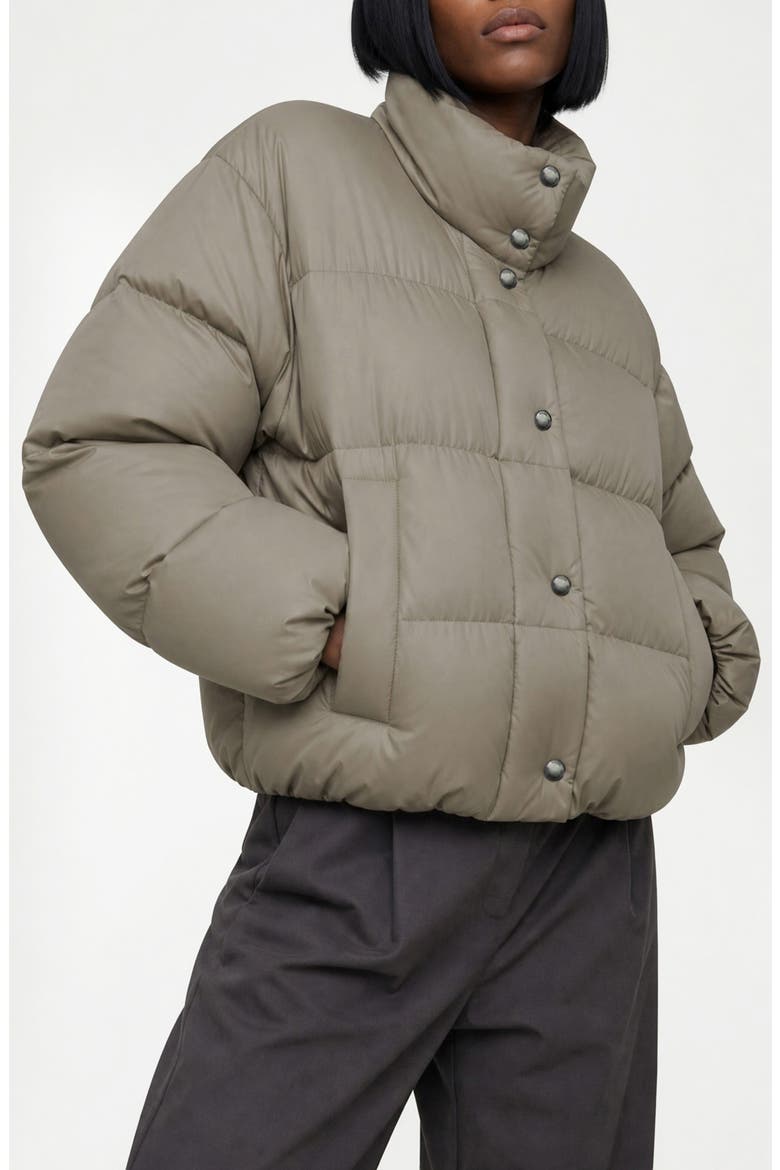 Noemi Crinkled Quilted Puffer Jacket, Alternate, color, BONE