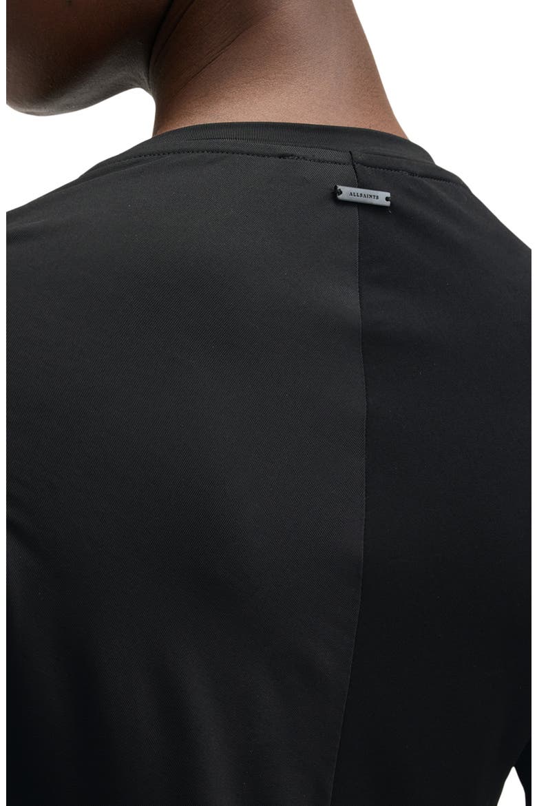 Xylia Tie Front Crop Top, Alternate, color, BLACK