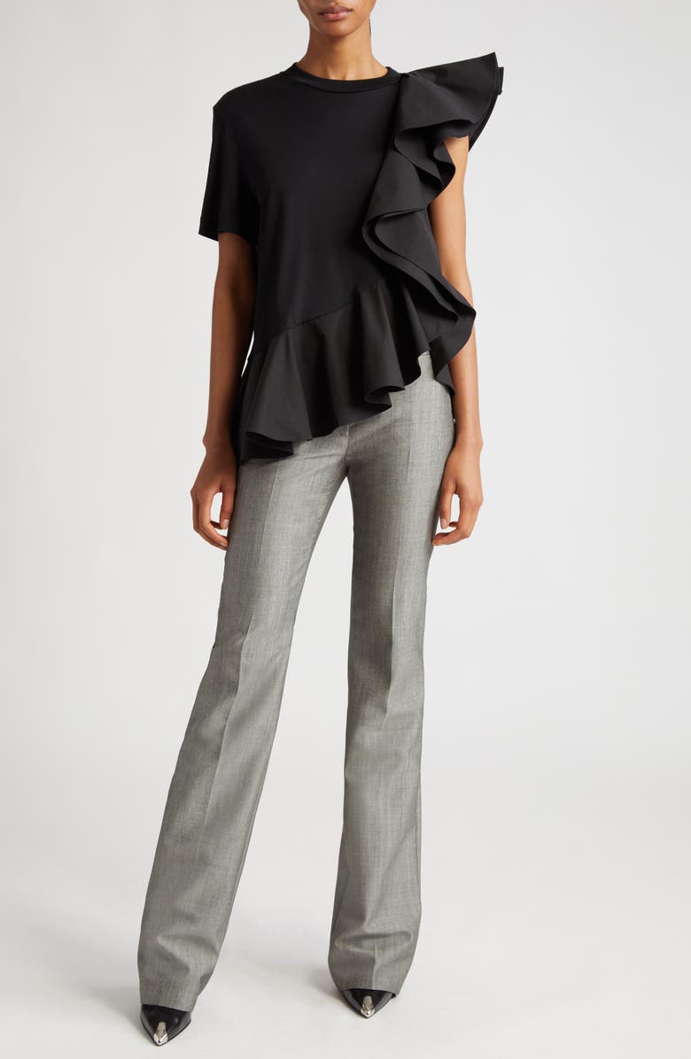 McQueen Wool & Mohair Narrow Bootcut Trousers, Main, color,