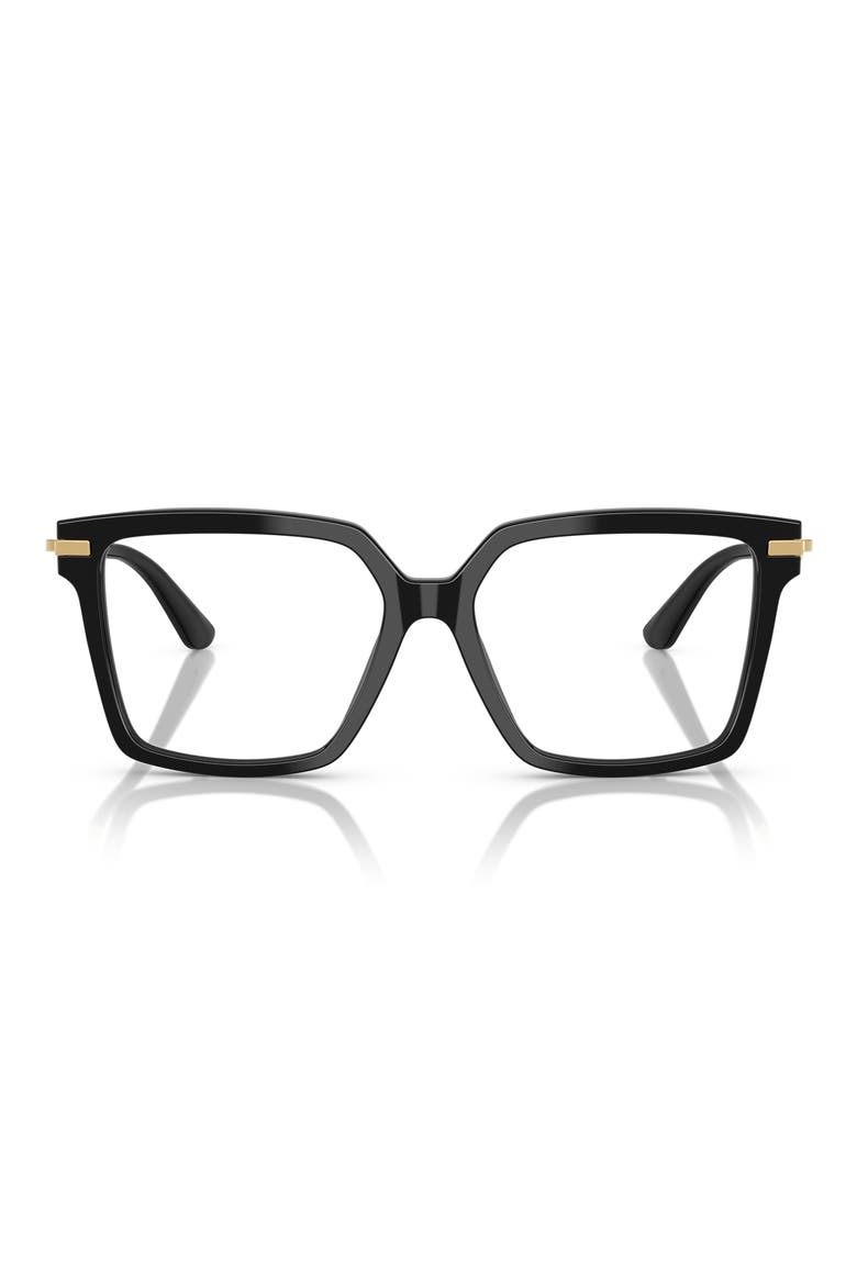 56mm Square Optical Glasses, Main, color, BLACK
