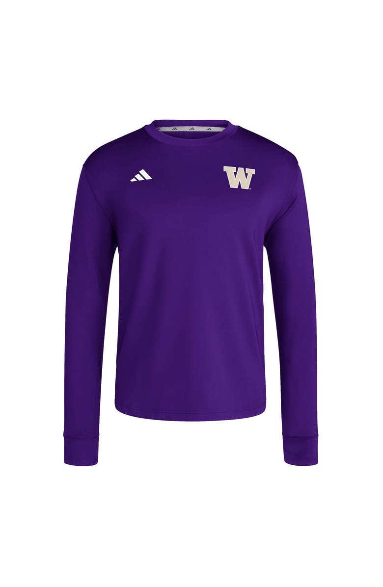 adidas Men's adidas Purple Washington Huskies Dugout Pullover Sweatshirt, Alternate, color, Purple