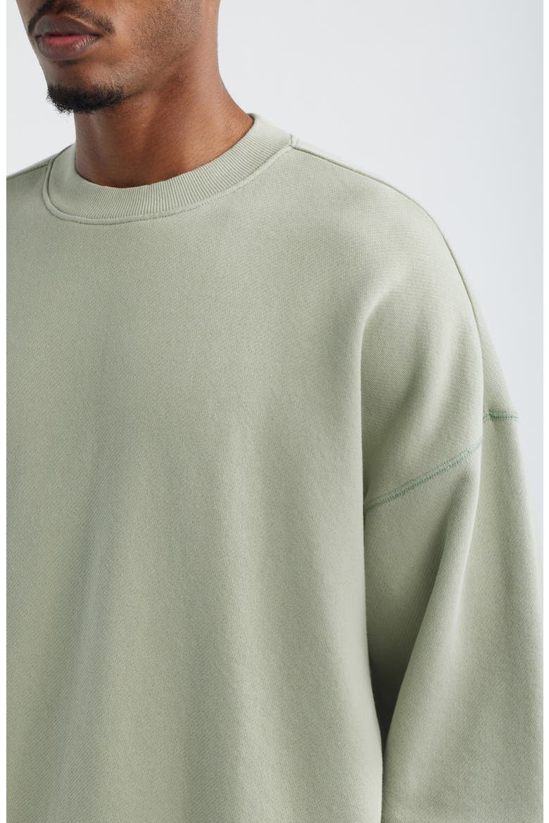 Crewneck Sweatshirt, Alternate, color, SAGE
