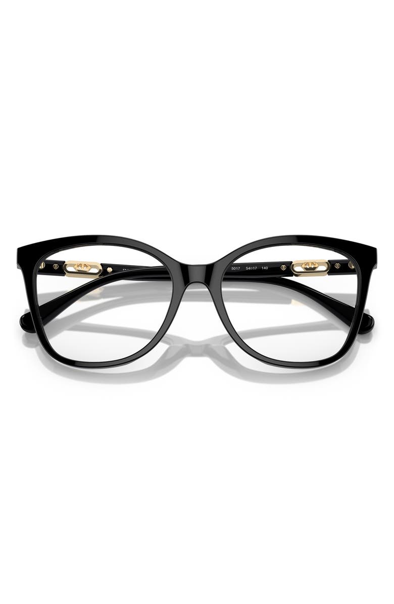 Emporio Armani 54mm Square Optical Glasses, Alternate, color, Shiny Black / Demo Lens