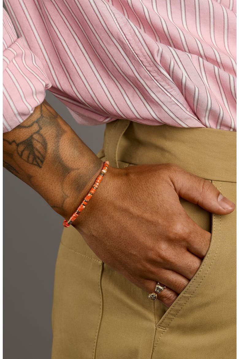 Jasper Heishi Bracelet, Alternate, color, Orange Jasper
