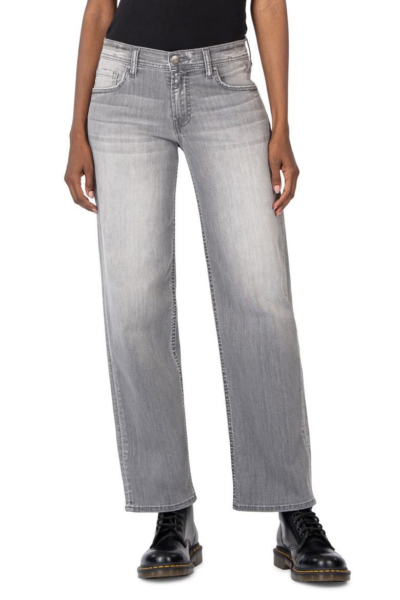 High Waist Straight Leg Jeans, Main, color, EXPLAINED