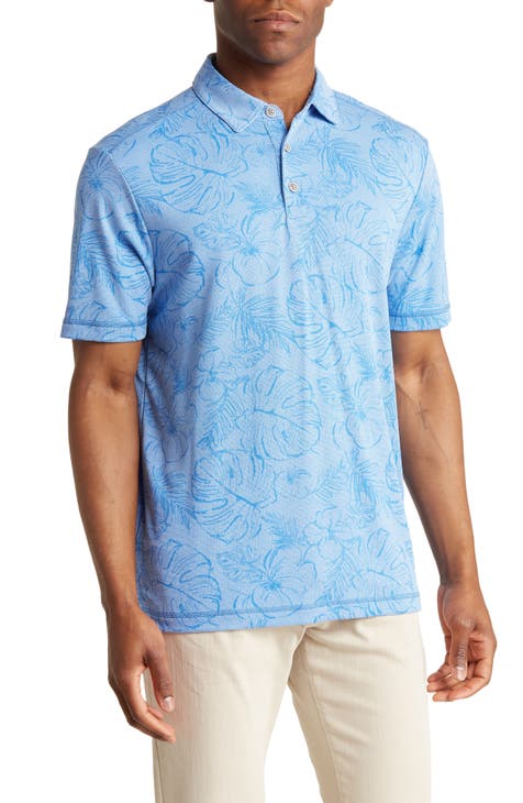 Sketched Floral Short Sleeve Polo