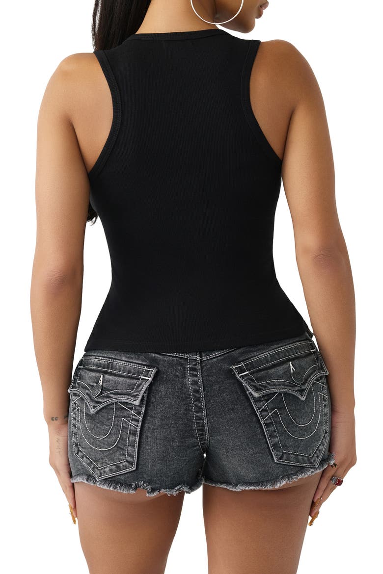 Crystal Graphic Logo Racerback Tank, Alternate, color, JET BLACK