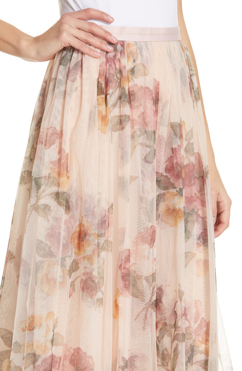 Needle & Thread Venetian Rose Midi Skirt, Alternate, color, 