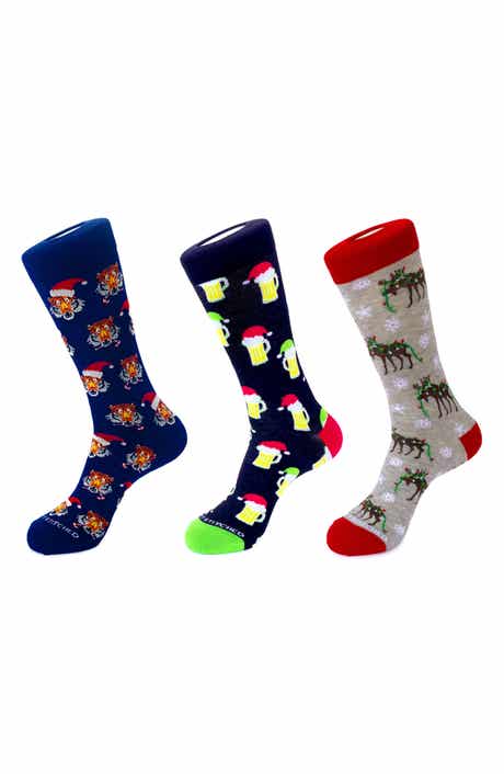 3-Pack Holiday Crew Socks