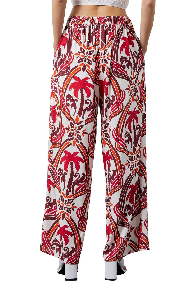 CIEBON Elina Wide Leg Pants, Alternate, color, Red Multi