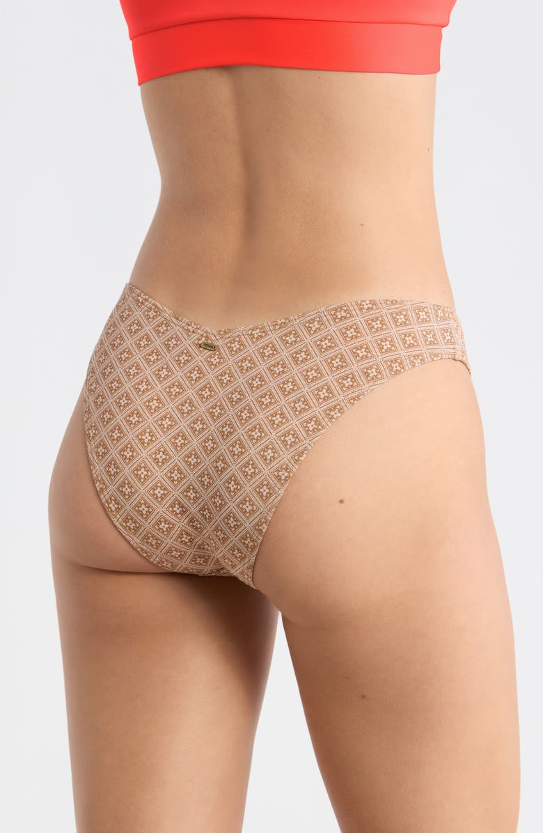 Rip Curl Moon Geo High Leg Bikini Bottoms, Alternate, color, Brown