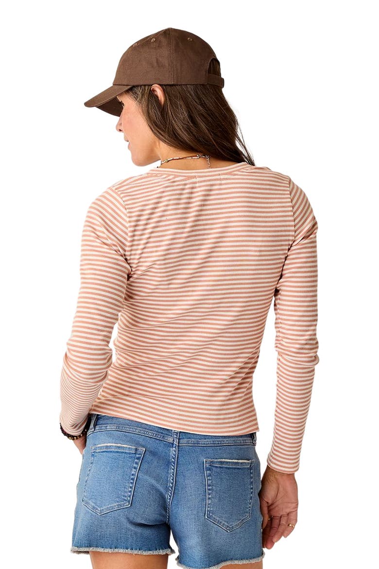 Ever Henley, Alternate, color, Crema Stripe