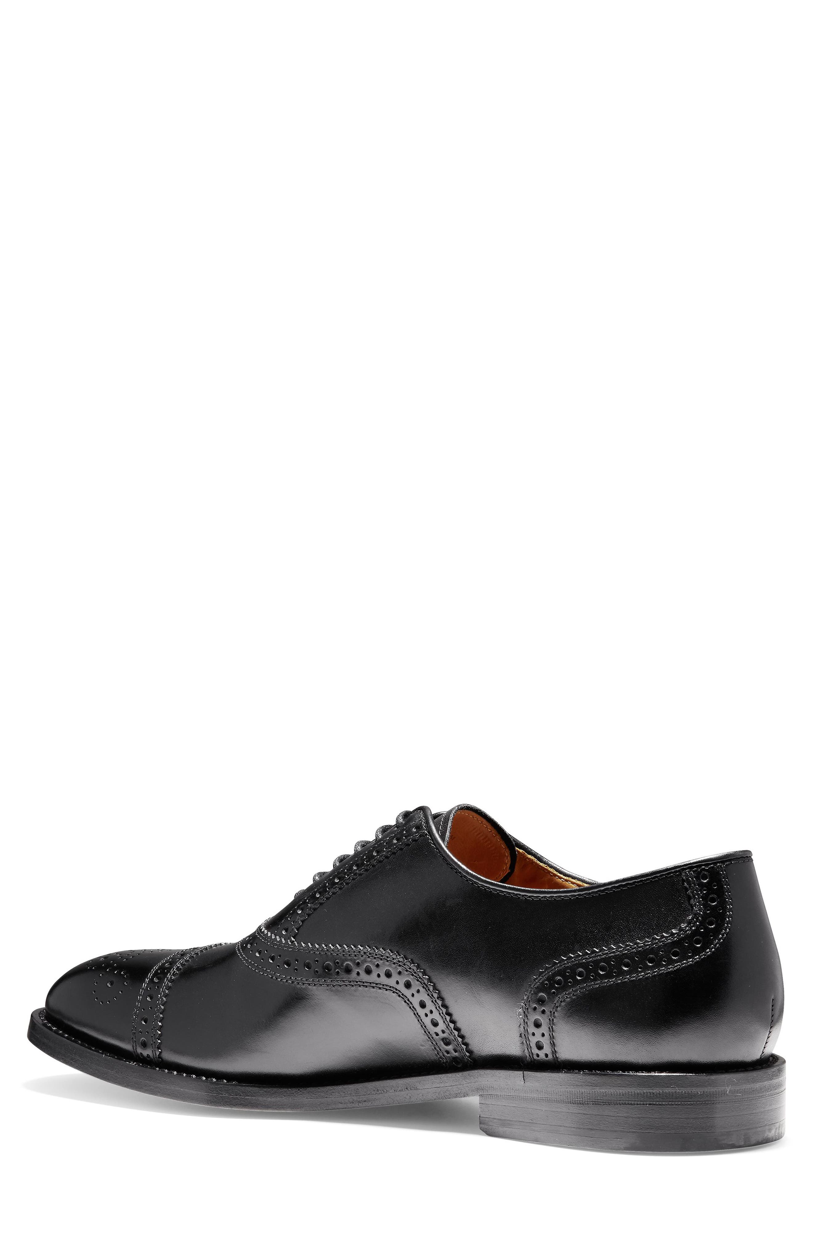 American Classics Kneeland Cap Toe Oxford, Alternate, color, BLACK LEATHER