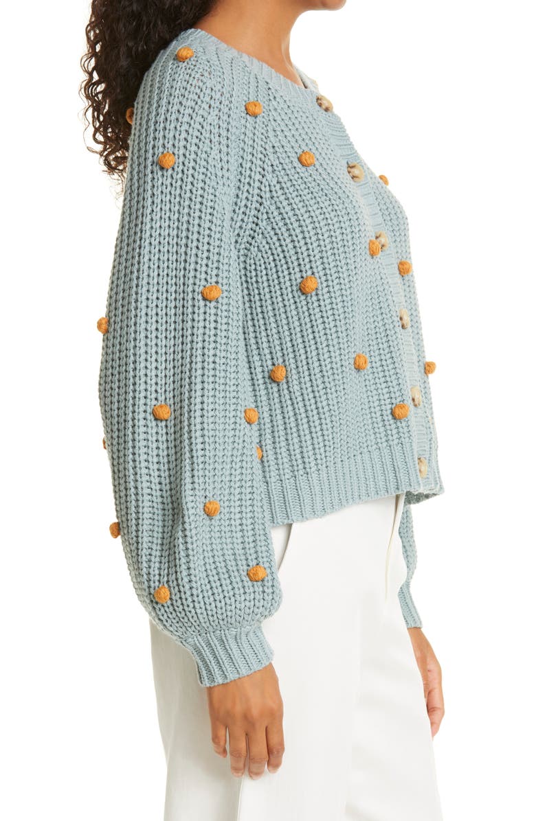 THE GREAT. The Bobble Sophomore Cotton Blend Cardigan, Alternate, color, 