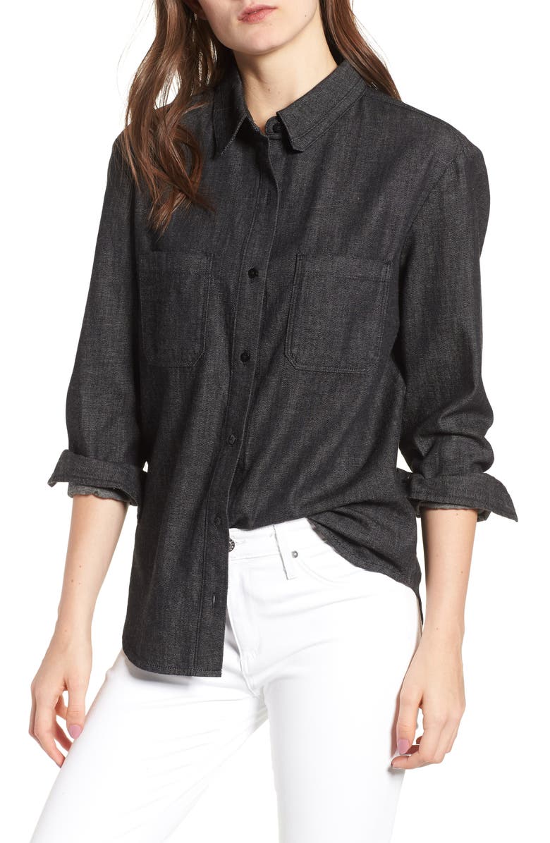 AG Selena Chambray Shirt, Main, color,