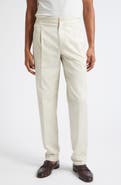 ISAIA Single Pleat Cotton Trousers