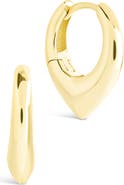 Sterling Forever Colby Pointed Teardrop Hoop Earrings