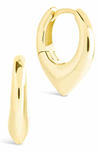 Colby Pointed Teardrop Hoop Earrings