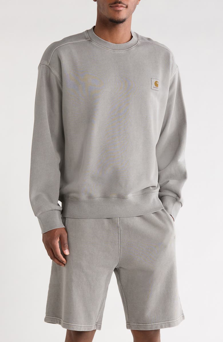 Carhartt Work In Progress Nelson Logo Patch Sweatshirt, Main, color, Yosemite (Garment Dyed)