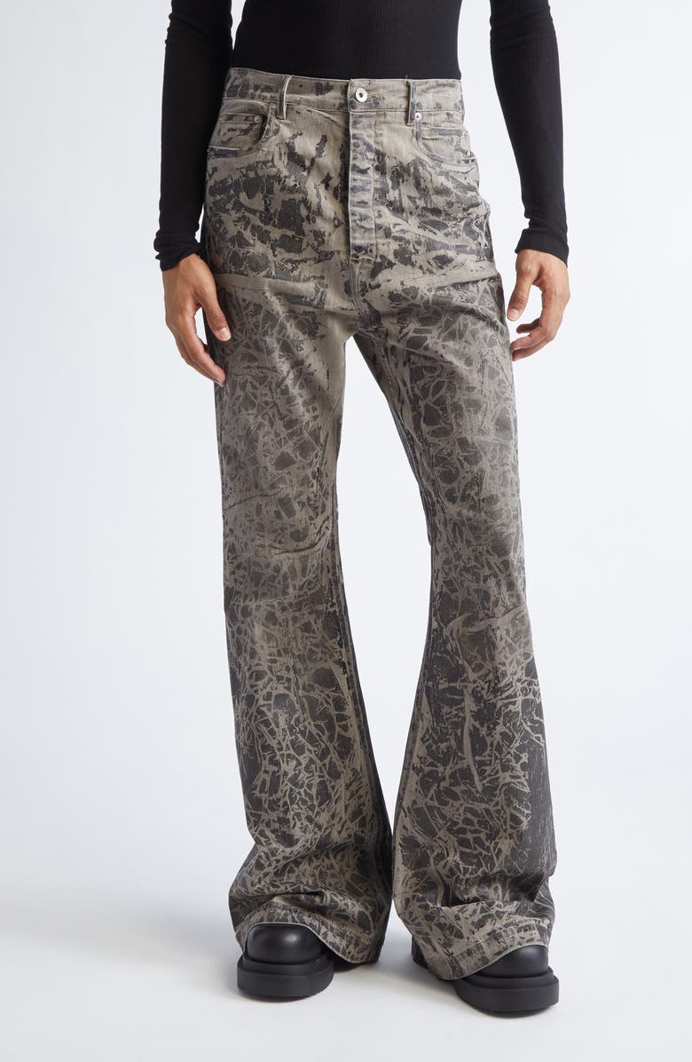 Rick Owens DRKSHDW Bolan Bootcut Jeans, Main, color, Black Washed Foil