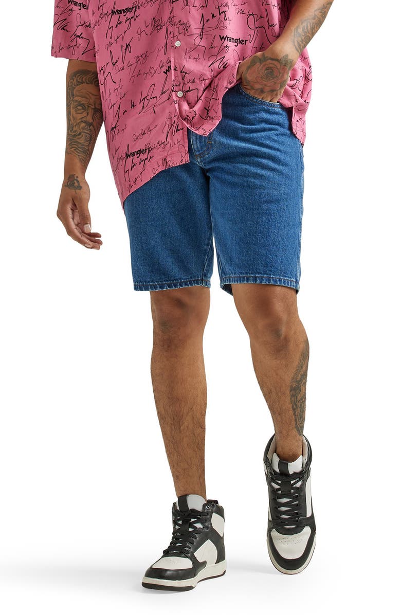 Wrangler Relaxed Fit Denim Jorts, Main, color,